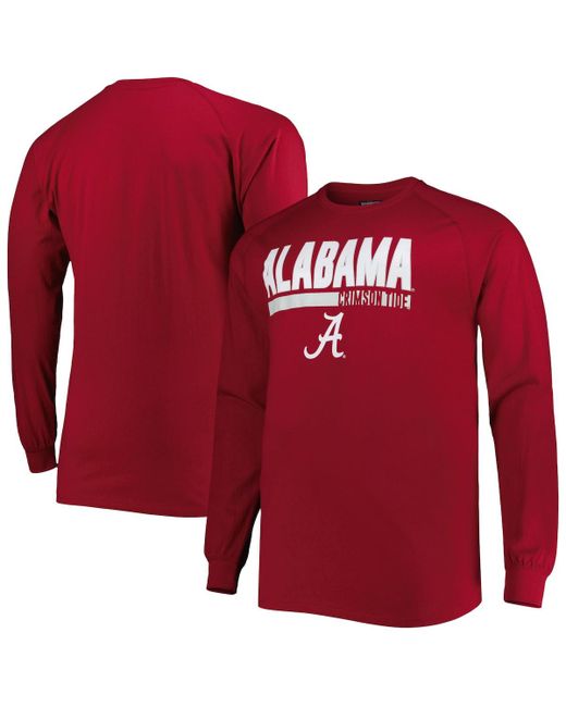 Profile Alabama Tide Big and Tall Two-Hit Long Sleeve T-shirt