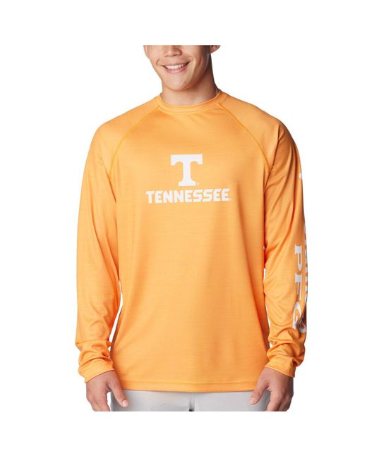 Columbia Tennessee Volunteers Pfg Terminal Tackle Omni-Shade Raglan Long Sleeve T-shirt