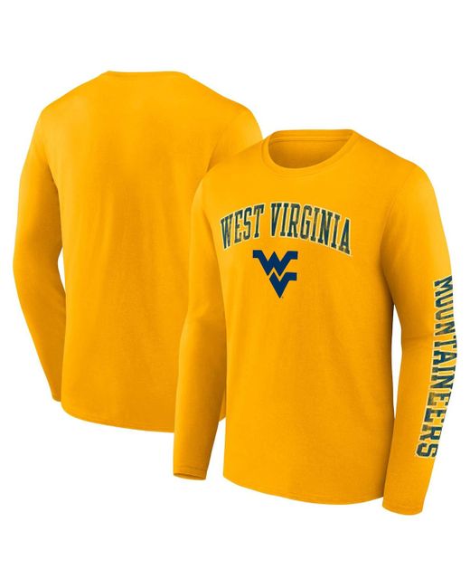 Fanatics West Virginia Mountaineers Distressed Arch Over Logo Long Sleeve T-shirt