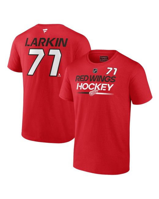 Fanatics Dylan Larkin Detroit Wings Authentic Pro Prime Name and Number T-shirt