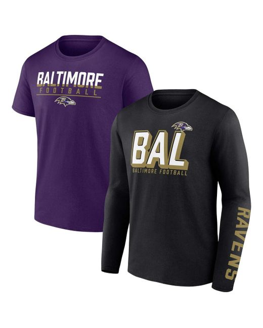 Fanatics Purple Baltimore Ravens Two-Pack T-shirt Combo Set