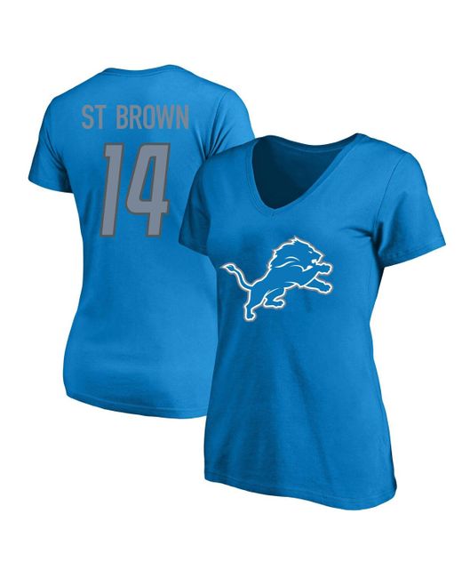 Fanatics Amon-Ra St. Brown Detroit Lions Plus Fair Catch Name and Number V-Neck T-shirt