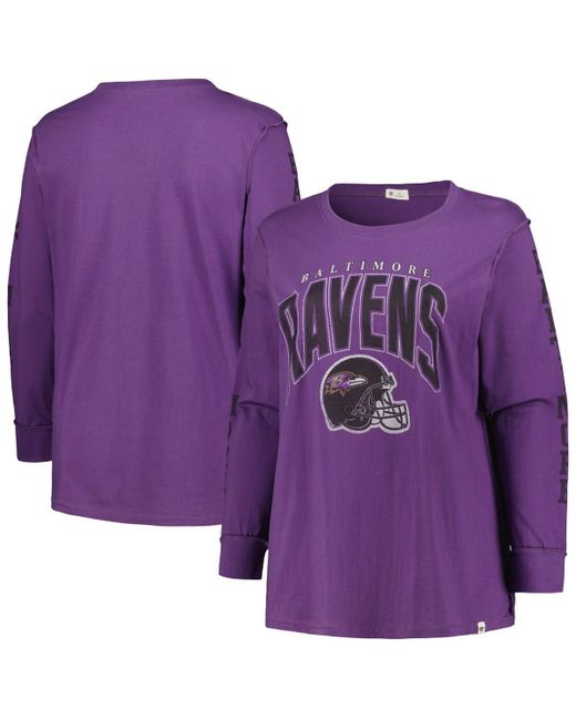 '47 Brand 47 Brand Baltimore Ravens Plus Honey Cat Soa Long Sleeve T-shirt
