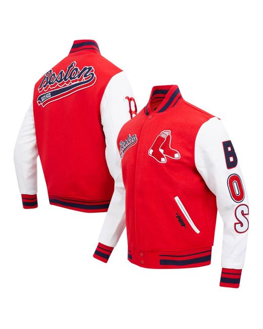 Pro Standard Boston Sox Script Tail Wool Full-Zip Varity Jacket