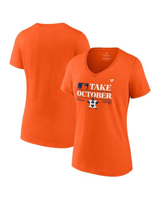 Fanatics Houston Astros 2023 Postseason Locker Room V-Neck T-shirt