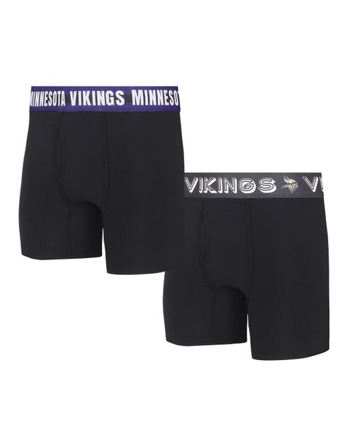 Concepts Sport Minnesota Vikings Gauge Knit Boxer Brief Two-Pack Purple