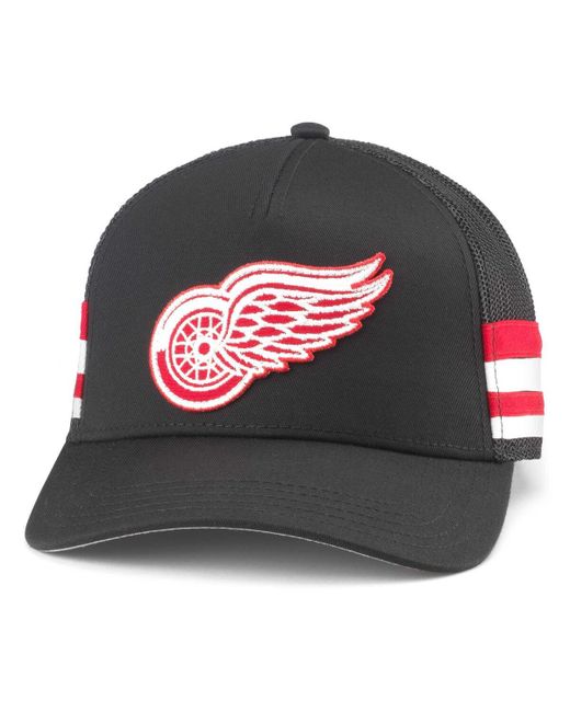 American Needle Detroit Red Wings HotFoot Stripes Trucker Adjustable Hat