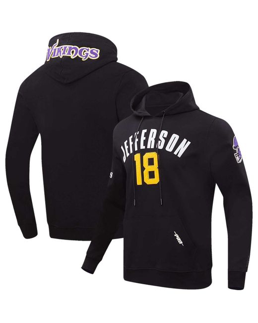 Pro Standard Justin Jefferson Minnesota Vikings Player Name and Number Pullover Hoodie