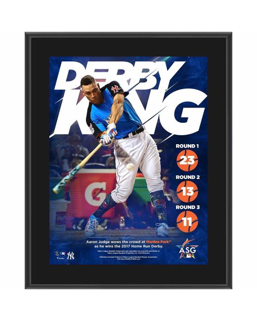 Fanatics Authentic Aaron Judge New York Yankees 10.5 x 13 2017 Mlb Home Run Derby Champion Sublimated Plaque