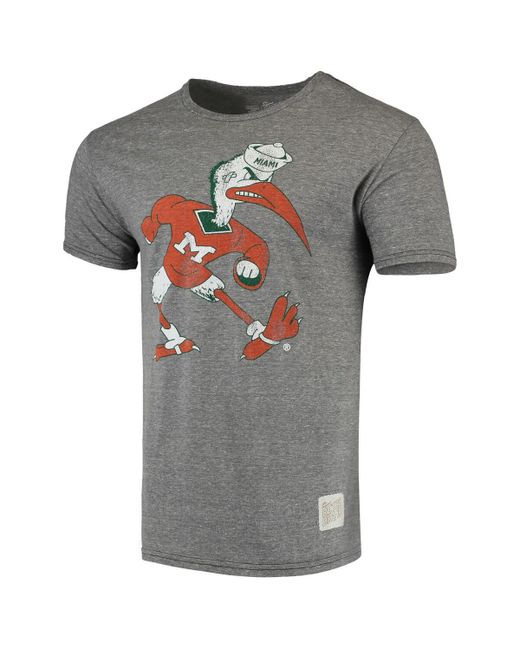 Original Retro Brand Miami Hurricanes Team Vintage-Inspired Tri-Blend T-shirt