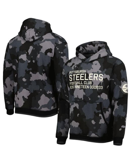 The Wild Collective Pittsburgh Steelers Camo Pullover Hoodie