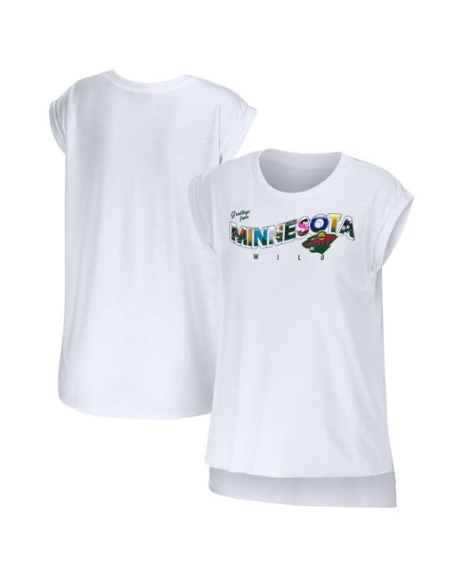 Wear By Erin Andrews Minnesota Wild Greetings From Muscle T-shirt
