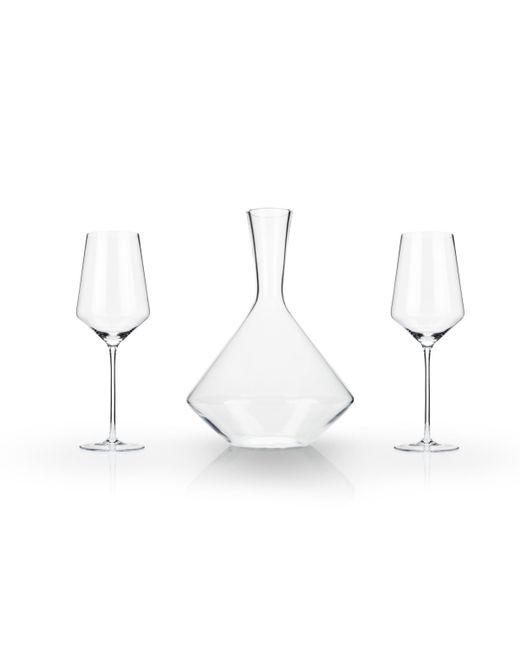 Viski Raye Bordeaux Wine Glasses Decanter Set of 3