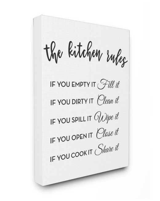 Stupell Industries The Kitchen Rules If Youâ Wall Art 30 x 40