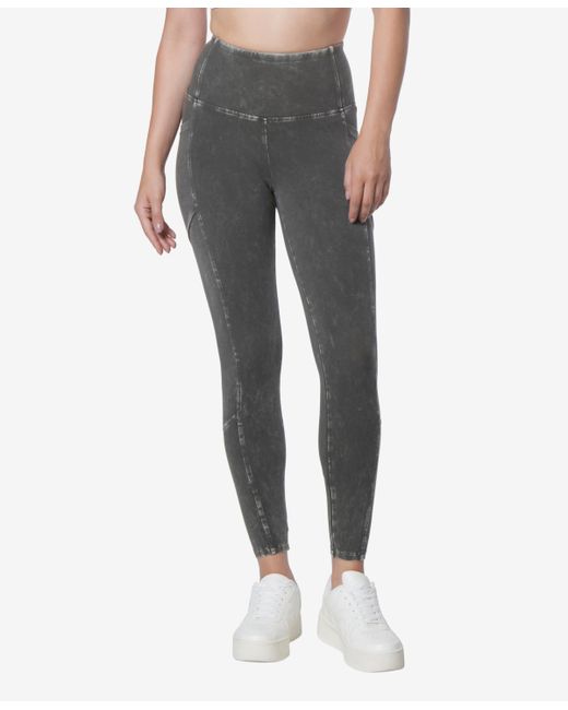 Marc New York Andrew Marc Sport High Rise Full Length Mineral Washed Leggings Pants