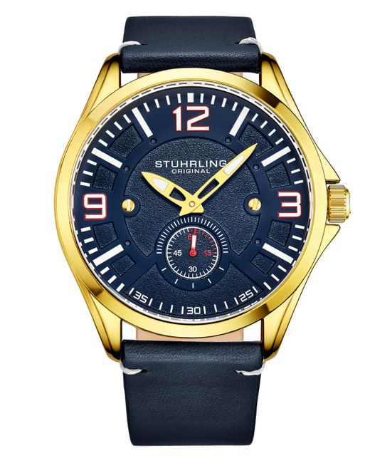 Stuhrling Leather Strap Watch 43mm