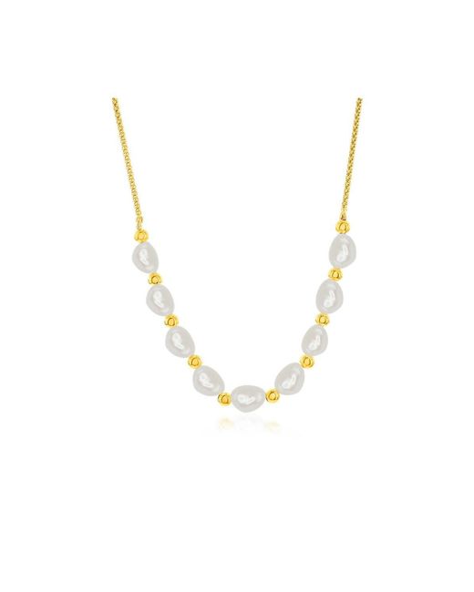 Simona or Plated Over Freshwater Pearl Bead Necklace