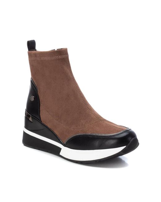 Xti Suede Wedge Booties By