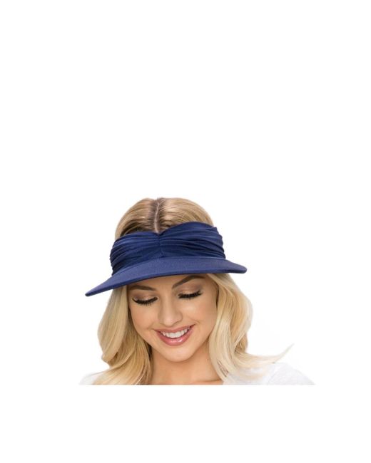 Haute Edition Ruched Stretchy Headband Sun Visor Hat