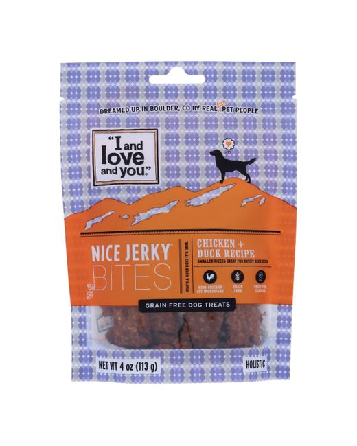 I And Love And You Dog Treats Jerky Chicken duck Case of 6 4 Oz