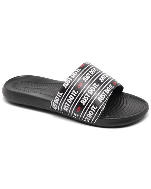 Nike Victori One All-Over Print Slide Sandals from Finish Line University Red