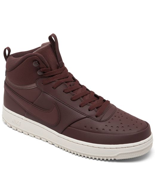 Nike Court Vision Mid Winter Sneakers from Finish Line Plum Phantom