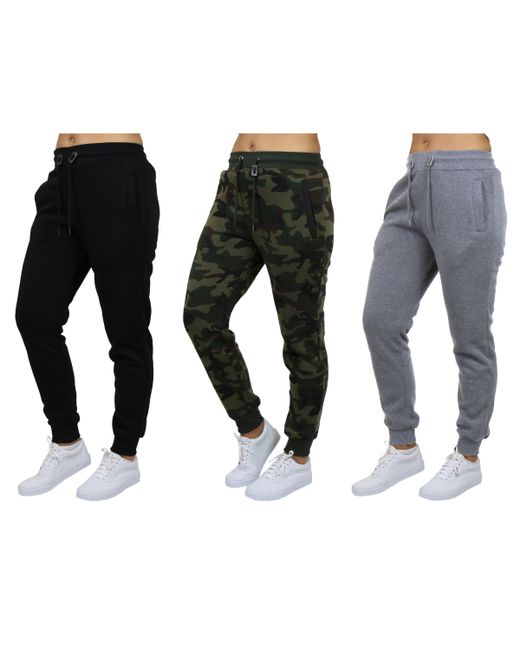Galaxy By Harvic Loose-Fit Fleece Jogger Sweatpants-3 Pack