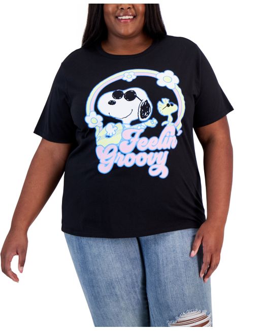 Grayson Threads, The Label Trendy Plus Snoopy Groovy Cotton T-Shirt