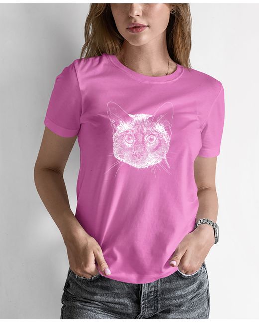 La Pop Art Word Art Siamese Cat T-shirt
