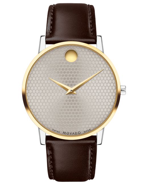 Movado Museum Classic Swiss Quartz Leather Watch 40mm