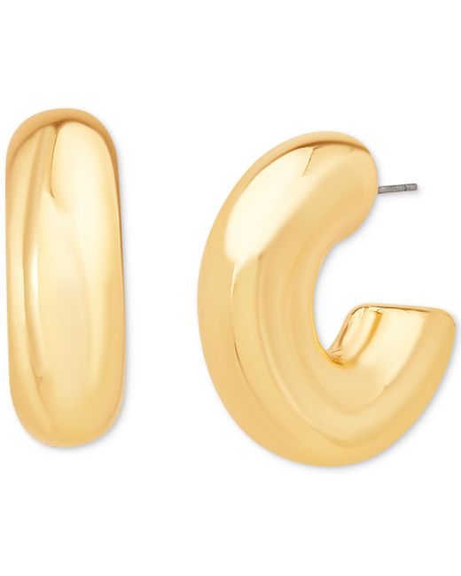 Kensie Tone Chunky Medium Hoop Earrings 1.2