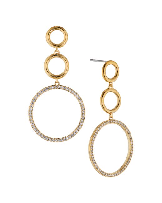 Ava Nadri Multi Circle Drop Earring 18K Gold Plated Brass