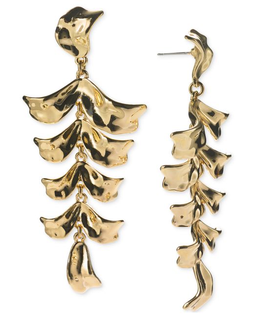 I.N.C. International Concepts Tone Sculptural Leaf Drop Earrings Created for