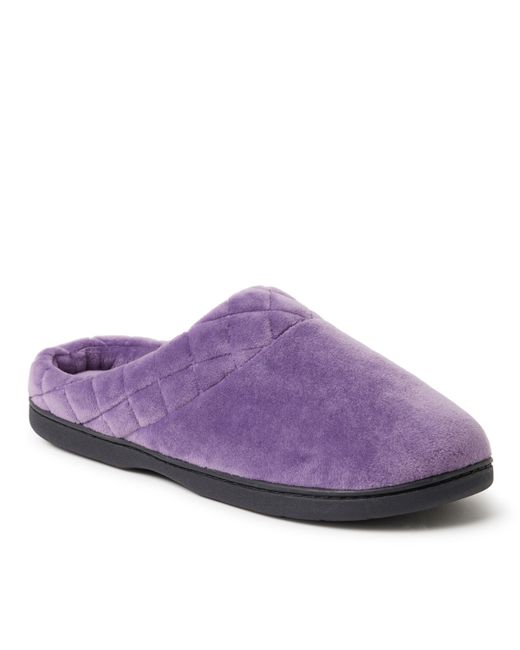 Dearfoams Darcy Velour Clog With Quilted Cuff Slippers