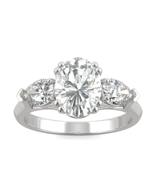 Charles & Colvard Moissanite Three Stone Engagement Ring 3 ct. t.w. Diamond Equivalent 14k