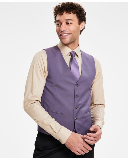 Tayion Collection Classic Fit Solid Suit Vest