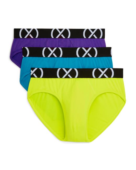 2(X)Ist Micro Sport No Show Performance Ready Brief Pack of 3 Atomic Blue Electric Pur