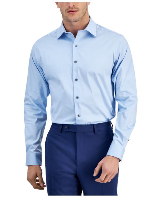 Alfani Regular-Fit Temperature Regulating Solid Dress Shirt Created for