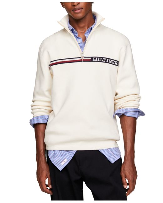 Tommy Hilfiger Stripe Quarter-Zip Sweater