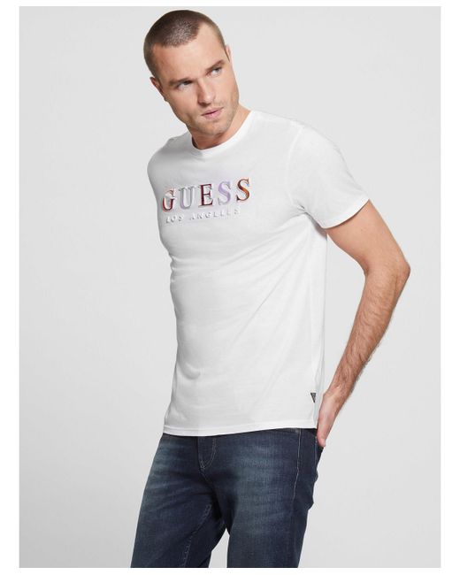 Guess Embossed Logo Short Sleeves T-shirt
