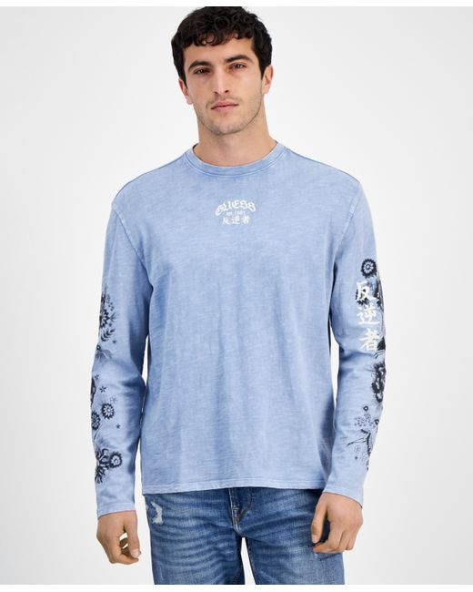 Guess Embroidered Long Sleeve T-Shirt