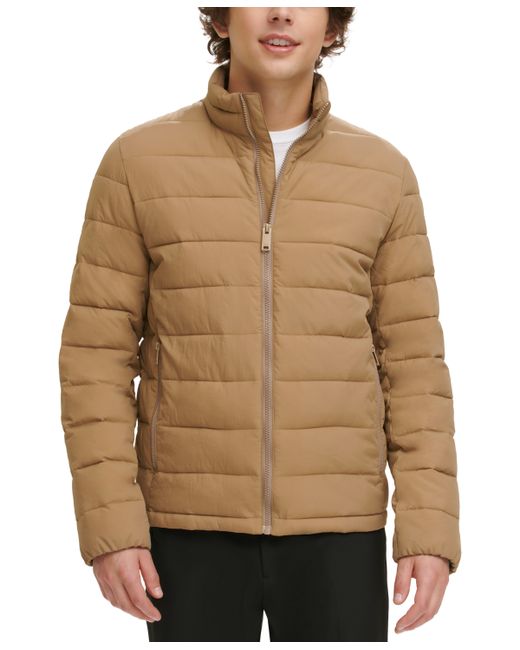 Dkny Quilted Full-Zip Stand Collar Puffer Jacket