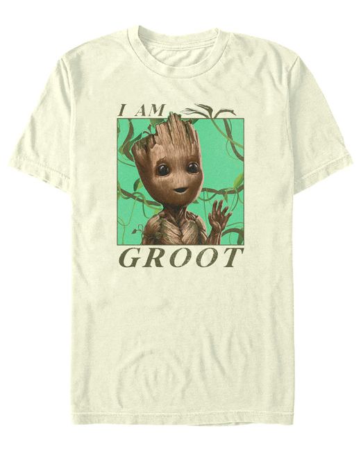 Fifth Sun Marvel Film I am Groot Jungle Vibes Short Sleeve T-shirt
