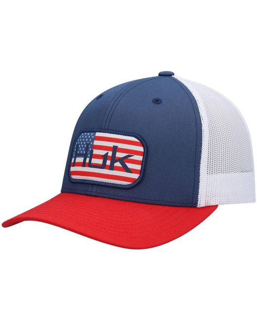 Huk Americana Block Trucker Snapback Hat