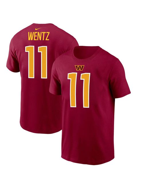 Nike Carson Wentz Washington Commanders Player Name Number T-shirt
