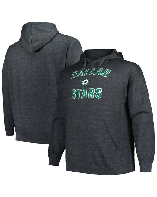Profile Dallas Stars Big and Tall Arch Over Logo Pullover Hoodie