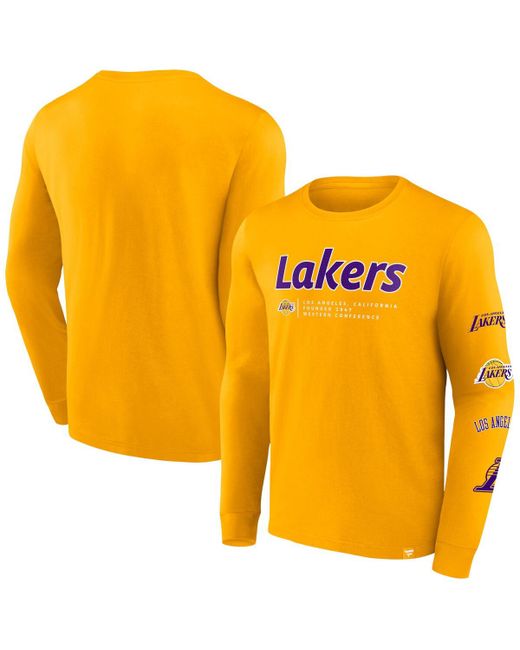 Fanatics Los Angeles Lakers Baseline Long Sleeve T-shirt