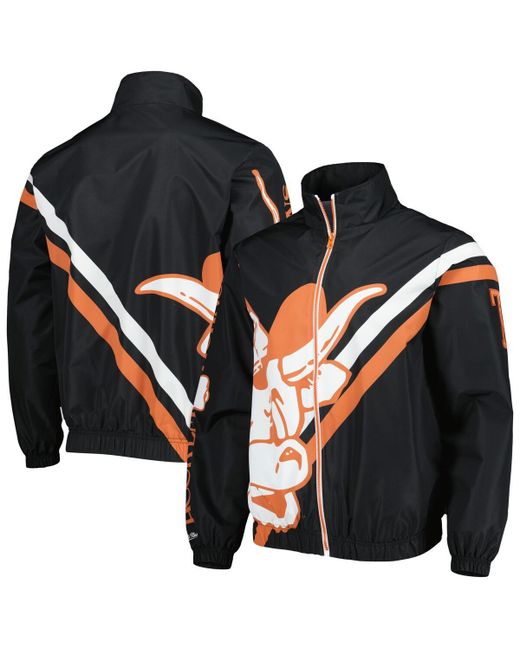 Mitchell & Ness Texas Longhorns Exploded Logo Warm Up Full-zip Jacket