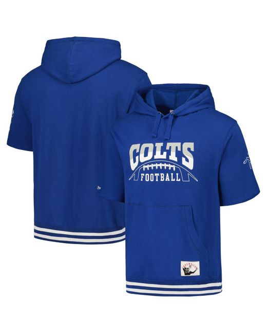Mitchell & Ness Indianapolis Colts Pre-Game Short Sleeve Pullover Hoodie
