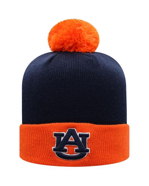 Top Of The World and Orange Auburn Tigers Core 2-Tone Cuffed Knit Hat with Pom